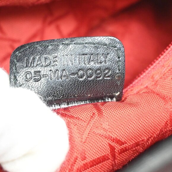 CHRISTIAN DIOR Logo Lady Cannage Shoulder Hand Bag Leather Black SHW 55KB222 - Picture 14 of 16